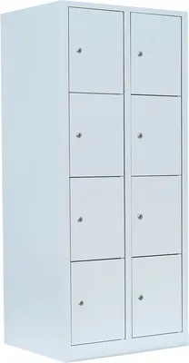 Zdjęcie produktu dla Szafka z zamkiem Szafka na wartościowe przedmioty Szafka z przegrodami Szafka z 8 przegrodami, jasnoszara 523420