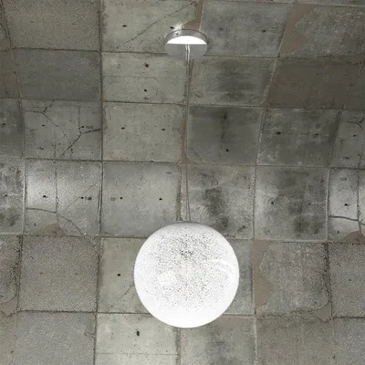 Immagine prodotto di Sospensione Contemp Glitter Metallo Cromo Vetro Soffiato Trasp 1 Luce E27 25Cm