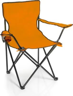 Produktbild von BigDean Faltstuhl ORANGE Campingstuhl Anglerstuhl mit Getränkehalter & Tragetasche - Anglersessel klappbar - Klappstuhl Gartenstuhl Faltstuhl