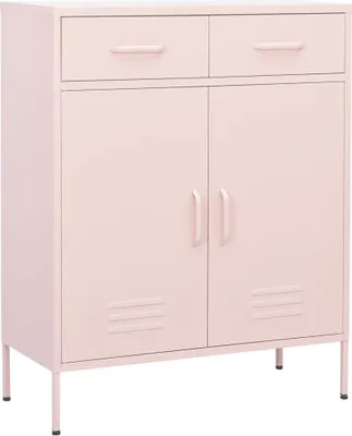 Immagine prodotto di The Living Store Armadio rosa 80x35x101,5 cm in acciaio