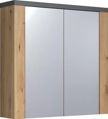 Produktbild von trendteam Bad Spiegelschrank Follow, Artisan Eiche Melamin/Matera Melamin, B/H/T ca. 79/78/20 cm