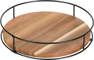 Produktbild von Gewürzregale, 360° Drehbar Gewürzhalter, Gewürzregal, Drehteller Organizer, Getränkeregal, Küchenregal aus Edelstahl