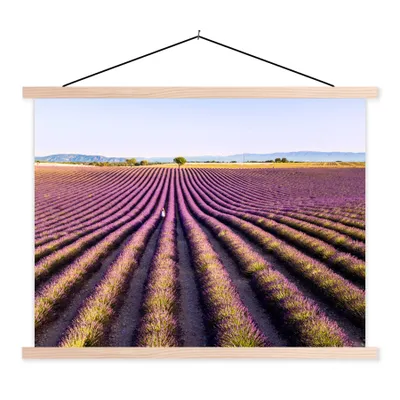 Produktbild von MuchoWow® Textilposter Lavendelfelder in der Provence in Frankreich 40x30 cm mit holzfarbenen Rahmen - Bilder