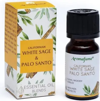 Produktbild von Aromafume aus ätherischen Ölen aus weißem Salbei und Palo Santo – Packung mit 3 Stück – 10 ml