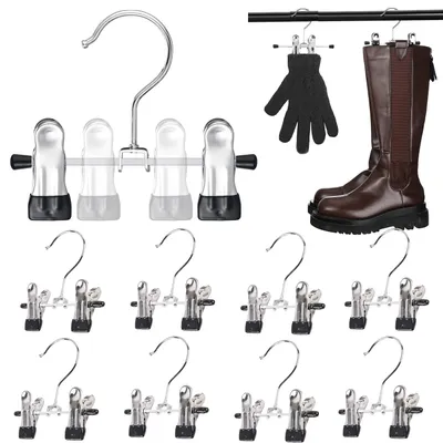 Metall-Kleiderbügel, 9 Stück, verstellbare Clips, rutschfest