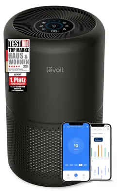 Produktbild von Levoit Luftreiniger mit HEPA Luftfilter, CADR 258m³/h, bis zu 54㎡, Schwarz
