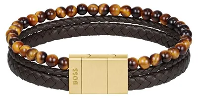 Produktbild von Dreifaches braunes Armband fü r Herren Sphere 1580787