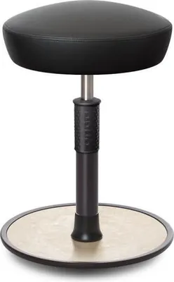 Produktbild von Sitz- Stehhocker Free Regular Hutsitz skai Kunstleder schwarz schwarz /creme.