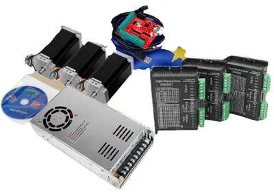 Produktbild von Schrittmotor-Kit, 112mm Abmessungen, 280Ncm Haltemoment, 1,8 Grad Schrittwinkel, 3A Nennstrom, kompatibel mit Nema 23