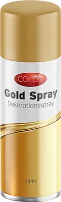 Obrázok produktu pre Dekoratívny sprej zlatý 111ml remeselný sprej v spreji Vianočný lesklý sprej v spreji