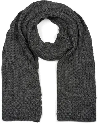 Produktbild von styleBREAKER Damen langer Strick Schal mit Rippen und Perl Strickmuster, warmer Winter Strickschal Einfarbig 01018164