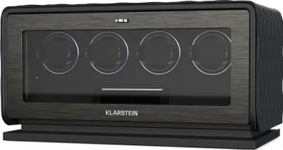 Obrázok produktu pre Klarstein LuminousTime naťahovač hodiniek na 4 hodinky - automatický naťahovač hodiniek s tichým japonským motorom, dotykový LCD panel a diaľkové ovládanie, 20 nastavení TPD, RGB a LED osvetlenie,
