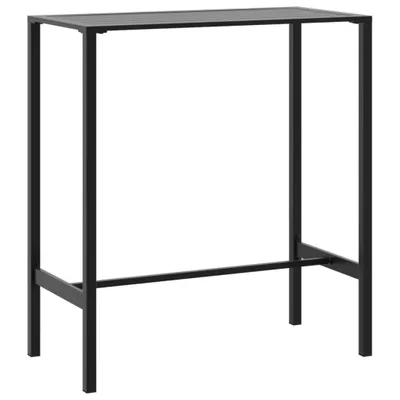 A black bar table is shown against a white background.