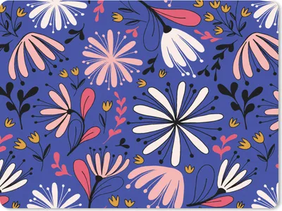 Produktbild von MuchoWow® Mauspad Mousepad Muster - Abstrakt - Blumen 40x30 cm - Mousepads - Maus Mat - Pad - Mausunterlage - Anti Rutsch