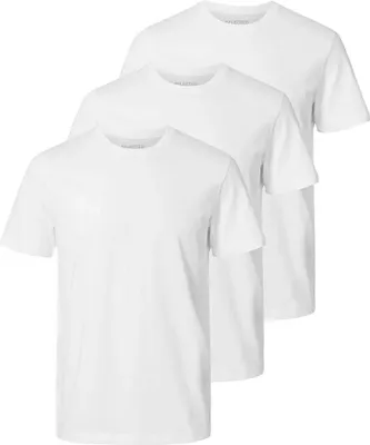 Produktbild von Selected Cormac Kurzarm-t-shirt 3 Einheiten Weiß M Herren Weiß M