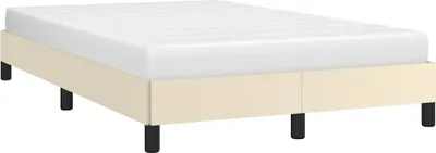 Produktbild von vidaXL Bettgestell ohne Matratze Creme 120x190 cm Kunstleder