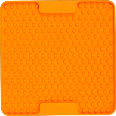 Produktbild von LickiMat Mini Soother Leckmatte Hund 15 x 15 cm orange, Farbe:orange