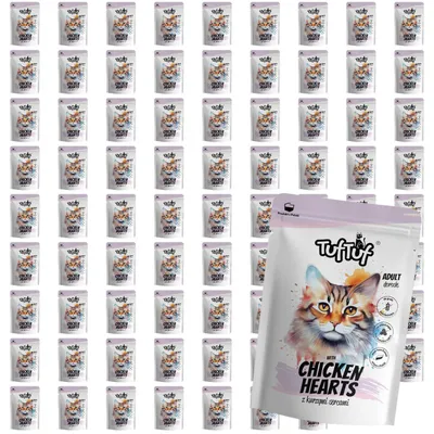 Produktbild von TufTuf | Katzenfutter Huhn - Nassfutter Set 80x100g Beutel - Katzenfutter ohne Getreide fur Katze
