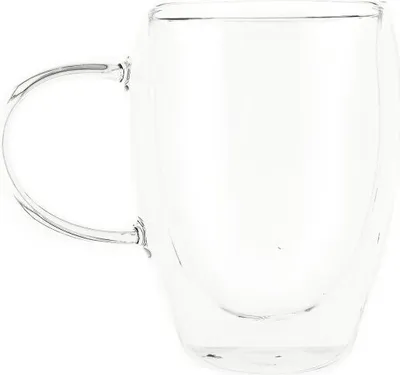 Zdjęcie produktu dla Trendmax 2x szklanka do herbaty termo szkło z podwójnymi ściankami i uchwytem 350ml, odporna na wysoką temperaturę idealna do herbaty, kawy, kakao