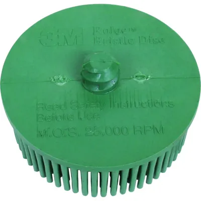 Produktbild von 3M Bürstenscheibe RD-ZB Roloc Bristle Disc Durchmesser 50,8mm Körnung 50 Scotch Brite grün - 7524