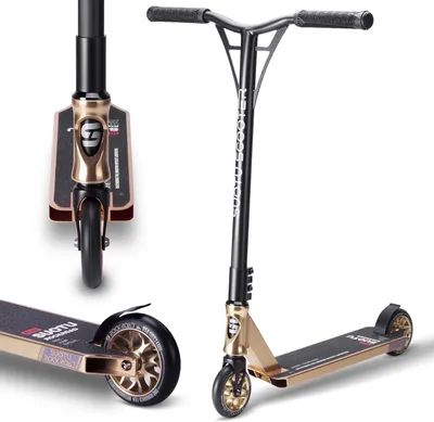 Immagine prodotto di Monopattino professionale, con sterzo a 360°, monopattino per acrobazie con ruote inPoliuretanoda 110 mm, ideale per bambini, adolescenti e adulti, capacità di carico: 100 kg