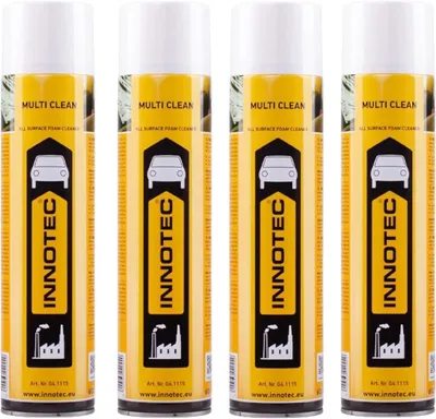 Produktbild von 4 Stück Innotec Multi Clean - Universal Schaumreiniger 600 ml Lederreinigung Polsterreinigung Autositzreinigung Innenraumpflege - Aktivschaum