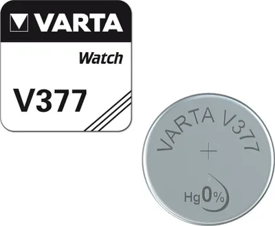 Produktbild von Knopfzelle Uhr Batterie Uhrenbatterie Varta V377 SR66