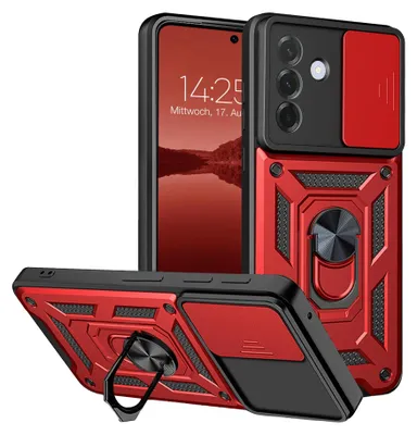 Produktbild von Armor Handyhülle für Samsung Galaxy A27 5G Kameraschutz Handy Panzer Case Cover Schutzhülle Outdoor Farbe: Rot