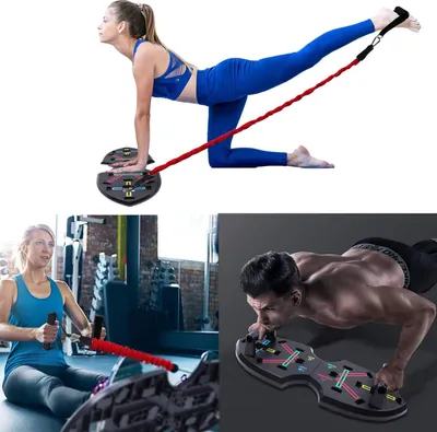 Produktbild von Multifunktionales Push-Up-Board für Zuhause - Tragbares Fitnessgerät für Erwachsene