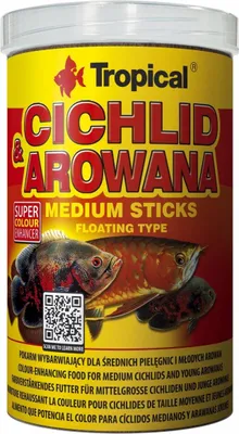 Zdjęcie produktu dla Tropical Cichlid & Arowana Medium Sticks 250Ml/90G