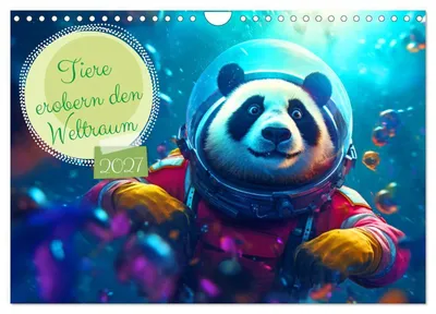 Produktbild von Tiere erobern den Weltraum (Wandkalender 2027 DIN A4 quer), CALVENDO Monatskalender