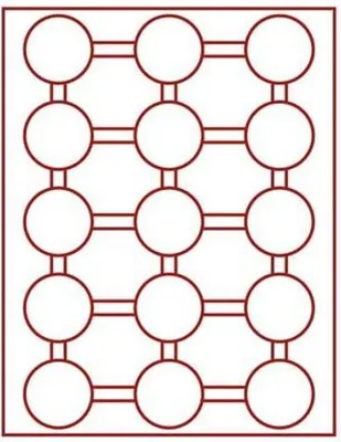 Produktbild von Lindner 2915E Velourseinlage dunkelrot 2915E (Ø 51 mm)