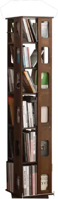 Produktbild von 360home Massiv Holz Stehendes drehbares Bücherregal einfaches Regal schwarz klein