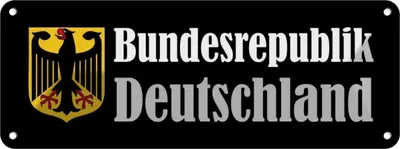 Produktbild von vianmo Blechschild 10x27 cm Bundesrepublik Deutschland