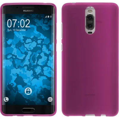 Produktbild von PhoneNatic Case kompatibel mit Huawei Mate 9 Pro - pink Silikon Hülle matt + 2 Schutzfolien