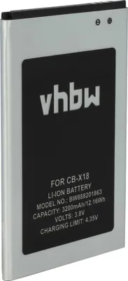 Produktbild von vhbw Akku kompatibel mit Cubot X18 Handy Smartphone Telefon (3200 mAh, 3,8 V, Li-Ion)