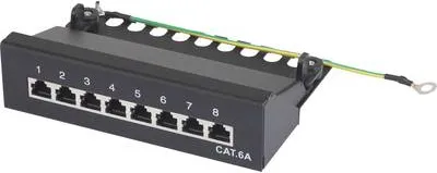 Produktbild von Renkforce 8 Port Netzwerk-Patchbox CAT 6a 1 HE Bestückt