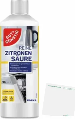 Produktbild von G&G Reine Zitronensäure (1l Flasche) + usy Block