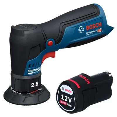 Produktbild von Bosch GEX 12V-77 Akku Exzenterschleifer 12 V 77 mm Brushless + 1x Akku 2,0 Ah - ohne Ladegerät