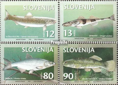 Produktbild von Briefmarken Slowenien 1997 Mi 178-181 (kompl.Ausg.) postfrisch Süßwasserfische