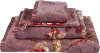 Produktbild von PiP Studio Handtuch Secret Garden Mauve 55x100 Set a 3 Stk rosa