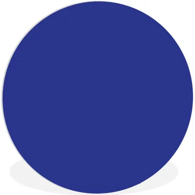 Produktbild von MuchoWow® Rundes Wandbild - Runde Bilder Blau - Einfarbig - Dunkelblau Ø 90 cm Kreis Wanddekoration Kunststoff - Wandkreis - Wandschmuck - Wand-Kreis - Wohnzimmer - Bild - Runde - Wanddeko - Dibond - Kunstdrucke