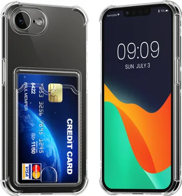 Produktbild von kwmobile Hülle mit Kartenfach kompatibel mit Apple iPhone 17e / iPhone 16e - Handyhülle iPhone 17e / iPhone 16e mit Kartenfach - Soft Case in