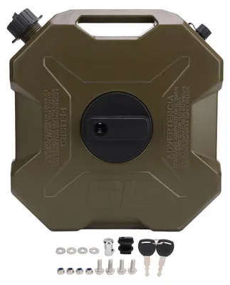 Image de Réservoir de carburant, 6 l, 1,6 gallon, vert, grande capacité, réservoir d'essence ou de gaz pour voiture, moto, UTV, VTT, 4x4, avec support
