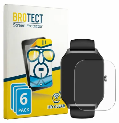 Produktbild von 6x Für Kriutefy Smartwatch 1.83" Schutzfolie BROTECT Displayschutz Display Schutz Folie Klar Transparent