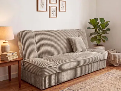 Produktbild von BroMARKT Sofa mit Schlaffunktion ZALIA Klappsofa 190x115 cm Schlafsofa mit Bettkasten Couch Beige