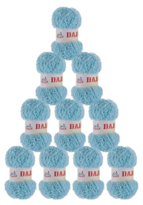 Produktbild von 500g Kuschelgarn Daja, Wolle f. Kuscheltiere Plüschtiere Amigurumies u. Kleidung, Farbe:hellblau