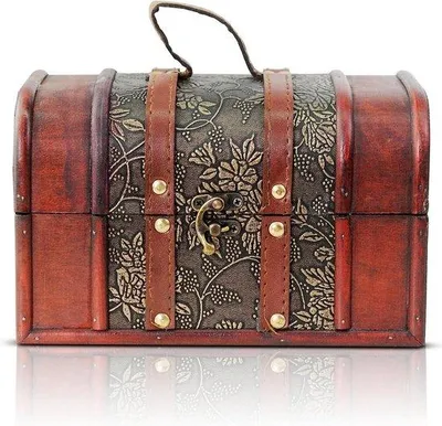 Produktbild von Famanu Schatzkiste 22 x 14 x 14 cm - Vintage Look mit antikem Design