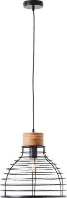 Produktbild von Hängelampe, 135 cm Höhe, Ø 35 cm, E27, max. 52 W, kürzbar, Metall/Holz