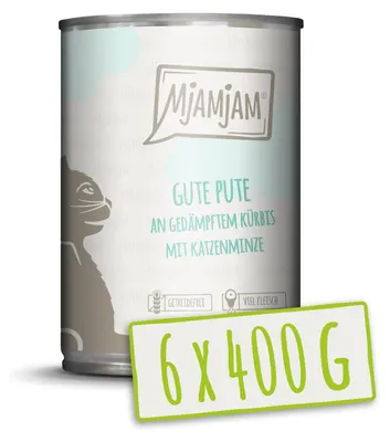 Zdjęcie produktu dla MjAMjAM 4260512870430, Dorosły, Każda rasa, Dynia, Indyk, 400 g, Nie zawiera ziarna